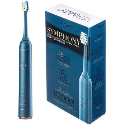 Vitammy, Symphony blue Szczoteczka soniczna z komfortową obudową Vitammy, Symphony blue Szczoteczka soniczna z komfortową obudową