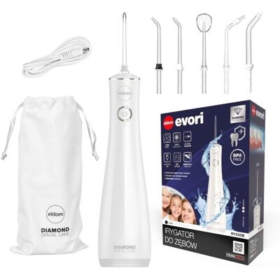 Inny producent Irygator do jamy ustnej ELDOM RY200B bezprzewodowy 230 ml biały IPX7 Inny producent Irygator do jamy ustnej ELDOM RY200B bezprzewodowy 230 ml biały IPX7