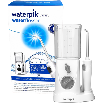 Irygator Do Zębów Waterpik Wf-310 Nano Biały Kompaktowy 3 Poziomy Ciśnienia Zbiornik 444 Ml 1400 Pulsów Na Minutę 2 Końcówki Jt-100 I Ps-100 Irygator Do Zębów Waterpik Wf-310 Nano Biały Kompaktowy 3 Poziomy Ciśnienia Zbiornik 444 Ml 1400 Pulsów Na Minutę 2 Końcówki Jt-100 I Ps-100