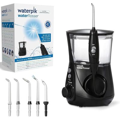 Irygator Do Zębów Waterpik Wf-662 Ultra Professional Czarny Stacjonarny 10 Poziomów Ciśnienia Zbiornik 651 Ml 1400 Pulsów Na Minutę 6 Końcówek Timer Irygator Do Zębów Waterpik Wf-662 Ultra Professional Czarny Stacjonarny 10 Poziomów Ciśnienia Zbiornik 651 Ml 1400 Pulsów Na Minutę 6 Końcówek Timer