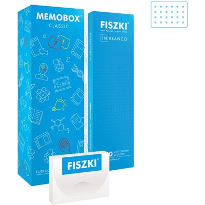 Zestaw Fiszki in blanco (kropki) + Memobox + Etui Zestaw Fiszki in blanco (kropki) + Memobox + Etui