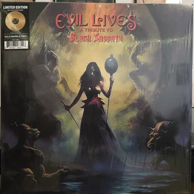 Cleopatra Various: Evil Lives (A Tribute To Black Sabbath) Coloured Gold Marble Limited To 500 Copies Vinyl Edition CLR, LTD, płyta winylowa Cleopatra Various: Evil Lives (A Tribute To Black Sabbath) Coloured Gold Marble Limited To 500 Copies Vinyl Edition CLR, LTD, płyta winylowa