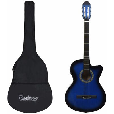 VidaXL 12-cz. zestaw z gitarą westernową, 6 strun, equalizer niebieska VidaXL 12-cz. zestaw z gitarą westernową, 6 strun, equalizer niebieska