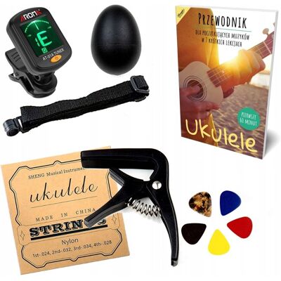 Boogie AKCESORIA DO UKULELE - STROIK TUNER - ZESTAW XXL Boogie AKCESORIA DO UKULELE - STROIK TUNER - ZESTAW XXL