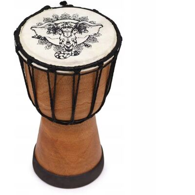 ANCIENT WISDOM Bęben Djembe Rękodzieło 20 cm Instrument Etniczny z Koźlej Skóry ANCIENT WISDOM Bęben Djembe Rękodzieło 20 cm Instrument Etniczny z Koźlej Skóry