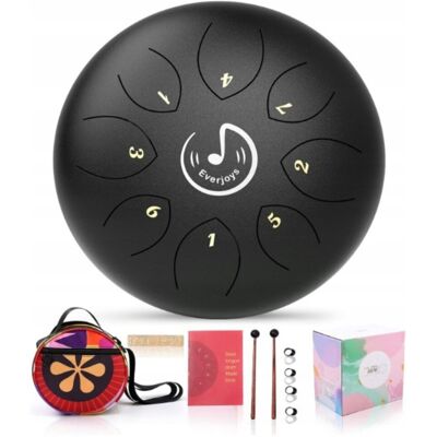Inny producent Bęben Językowy Steel Tongue Drum Everjoys 8 Tonów 12cm C Zestaw Etui Joga Inny producent Bęben Językowy Steel Tongue Drum Everjoys 8 Tonów 12cm C Zestaw Etui Joga