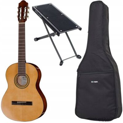 Inny producent Classic Guitar 3/4 Bundle 3 Gitara Klasyczna 3/4 z Gigbag i Podnóżkiem Inny producent Classic Guitar 3/4 Bundle 3 Gitara Klasyczna 3/4 z Gigbag i Podnóżkiem