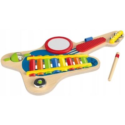 Drewniana gitara 6 w 1 dla dzieci z pałeczkami Playtive Drewniana gitara 6 w 1 dla dzieci z pałeczkami Playtive