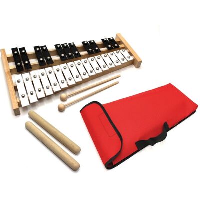 Mat-max Dzwonki chromatyczne cymbałki + czerwony pokrowiec + 2 klawesy CL10 Mat-max Dzwonki chromatyczne cymbałki + czerwony pokrowiec + 2 klawesy CL10