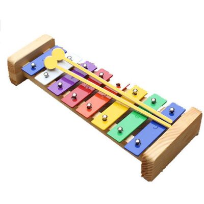 KAJA Dzwonki diatoniczne cymbałki drewniane + 2 pałki KAJA Dzwonki diatoniczne cymbałki drewniane + 2 pałki