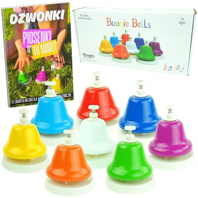 Boogie DZWONKI DIATONICZNE NACISKANE MONTESSORI KOLOROWE ZESTAW PIOSENKI DO NAUKI Boogie DZWONKI DIATONICZNE NACISKANE MONTESSORI KOLOROWE ZESTAW PIOSENKI DO NAUKI
