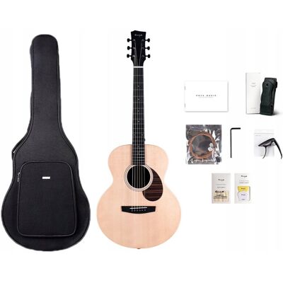 HUIZHOU ENYA MUSICAL INSTRUMENT CO., LTD. Enya EA-X1 PRO MAX - Natural gitara akustyczna HPL z litym topem zestaw HUIZHOU ENYA MUSICAL INSTRUMENT CO., LTD. Enya EA-X1 PRO MAX - Natural gitara akustyczna HPL z litym topem zestaw