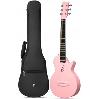 HUIZHOU ENYA MUSICAL INSTRUMENT CO., LTD. ENYA NOVA GO MINI Pink gitara akustyczna włókno węglowe podróżna zestaw HUIZHOU ENYA MUSICAL INSTRUMENT CO., LTD. ENYA NOVA GO MINI Pink gitara akustyczna włókno węglowe podróżna zestaw