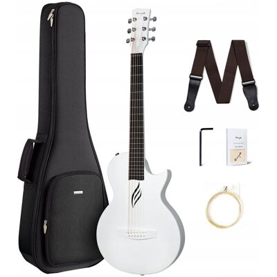 HUIZHOU ENYA MUSICAL INSTRUMENT CO., LTD. ENYA NOVA GO MINI White gitara akustyczna włókno węglowe podróżna zestaw HUIZHOU ENYA MUSICAL INSTRUMENT CO., LTD. ENYA NOVA GO MINI White gitara akustyczna włókno węglowe podróżna zestaw