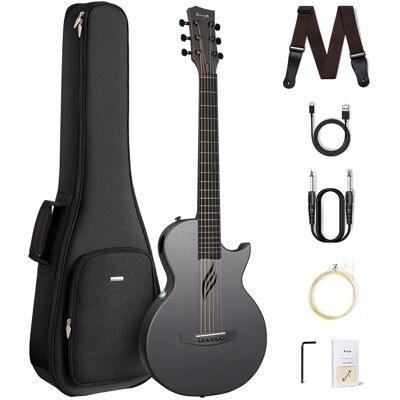 HUIZHOU ENYA MUSICAL INSTRUMENT CO., LTD. ENYA NOVA GO/SP1 Black gitara elektroakustyczna karbon podróżna z efektami HUIZHOU ENYA MUSICAL INSTRUMENT CO., LTD. ENYA NOVA GO/SP1 Black gitara elektroakustyczna karbon podróżna z efektami