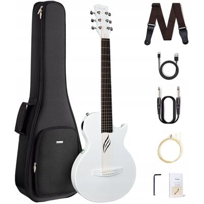 HUIZHOU ENYA MUSICAL INSTRUMENT CO., LTD. ENYA NOVA GO/SP1 White gitara elektroakustyczna karbon podróżna z efektami HUIZHOU ENYA MUSICAL INSTRUMENT CO., LTD. ENYA NOVA GO/SP1 White gitara elektroakustyczna karbon podróżna z efektami