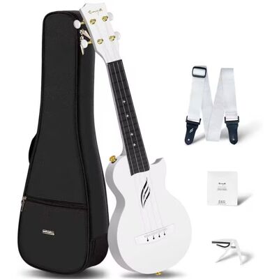 HUIZHOU ENYA MUSICAL INSTRUMENT CO., LTD. ENYA NOVA U MINI - White Ukulele sopranowe włókno węglowe zestaw HUIZHOU ENYA MUSICAL INSTRUMENT CO., LTD. ENYA NOVA U MINI - White Ukulele sopranowe włókno węglowe zestaw
