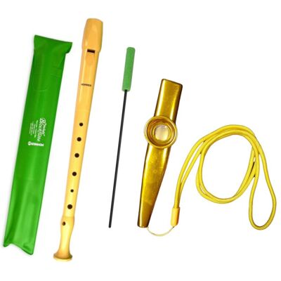 Flet prosty Hohner szkolny + czyścik + Kazoo złote Flet prosty Hohner szkolny + czyścik + Kazoo złote
