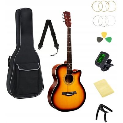 Inny producent Gitara Akustyczna Dla Początkujących 40' 4/4 Cutaway Musicmate G-40 Zestaw Inny producent Gitara Akustyczna Dla Początkujących 40' 4/4 Cutaway Musicmate G-40 Zestaw