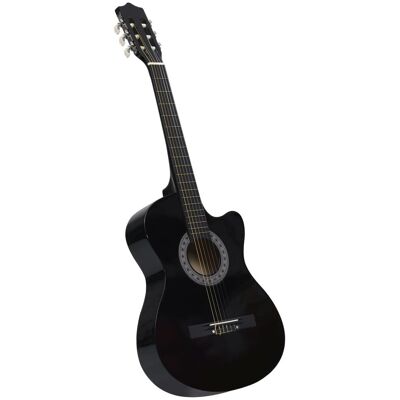VidaXL Gitara akustyczna z wycięciem, 6 strun, czarna, 38' VidaXL Gitara akustyczna z wycięciem, 6 strun, czarna, 38'