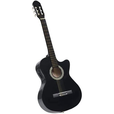 VidaXL Gitara akustyczna z wycięciem, 6 strun i equalizer, czarna VidaXL Gitara akustyczna z wycięciem, 6 strun i equalizer, czarna