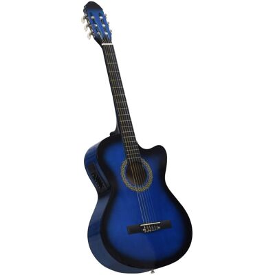 VidaXL Gitara akustyczna z wycięciem, 6 strun i equalizer, niebieska VidaXL Gitara akustyczna z wycięciem, 6 strun i equalizer, niebieska
