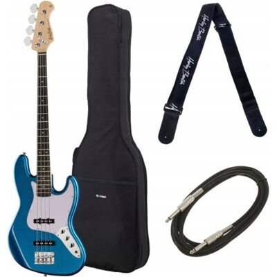 Inny producent Gitara Basowa Harley Benton JB-20 BM Zestaw Pokrowiec Pasek Kabel Blue Inny producent Gitara Basowa Harley Benton JB-20 BM Zestaw Pokrowiec Pasek Kabel Blue