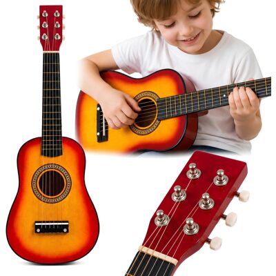 Sferazabawek Gitara Drewniana Dla Dzieci Akustyczna 6-Strunowa 58cm Sferazabawek Gitara Drewniana Dla Dzieci Akustyczna 6-Strunowa 58cm