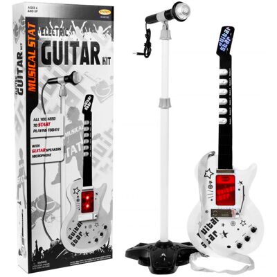 RAMIZ Gitara Elektryczna + Mikrofon Dźwięk + Światła RAMIZ Gitara Elektryczna + Mikrofon Dźwięk + Światła