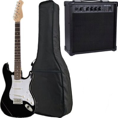 Inny producent Gitara elektryczna Preston ST-10 BK CZARNA Combo 15W Pokrowiec ZESTAW Inny producent Gitara elektryczna Preston ST-10 BK CZARNA Combo 15W Pokrowiec ZESTAW