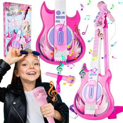 Gitara elektryczna z mikrofonem dla dzieci, Rockowa, MalPlay Gitara elektryczna z mikrofonem dla dzieci, Rockowa, MalPlay