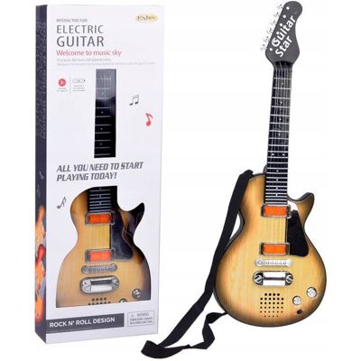 JOKOMISIADA Gitara elektryczna zabawka dla dziecka melodie światło + pasek IN0169 JA JOKOMISIADA Gitara elektryczna zabawka dla dziecka melodie światło + pasek IN0169 JA