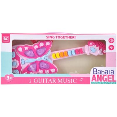 Import ProNice Gitara Interaktywna Dla Dzieci Efekty Świetlne Motylek Instrument Muzyczny Import ProNice Gitara Interaktywna Dla Dzieci Efekty Świetlne Motylek Instrument Muzyczny