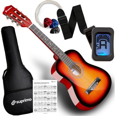 brak danych Gitara klasyczna 1/4 sunburst zestaw kostki pasek struny pokrowiec akordy tuner brak danych Gitara klasyczna 1/4 sunburst zestaw kostki pasek struny pokrowiec akordy tuner