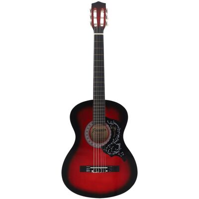 Inny producent Gitara klasyczna 3/4 7/8 Vintage Czerwona od 12 lat dla dzieci i dorosłych Inny producent Gitara klasyczna 3/4 7/8 Vintage Czerwona od 12 lat dla dzieci i dorosłych