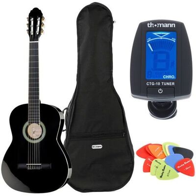 Gitara klasyczna Harley Benton CG200-BK Set zestaw Gitara klasyczna Harley Benton CG200-BK Set zestaw