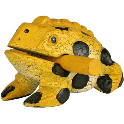 Guiro żabka dla dzieci, 20cm, żółta, AFR739B, Afroton Guiro żabka dla dzieci, 20cm, żółta, AFR739B, Afroton