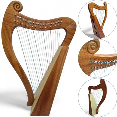 Kazoo Polska Harfa celtycka 19-strunowa RETRO klucz Lira Cytra Arpa lirowa 19-tonowa Kazoo Polska Harfa celtycka 19-strunowa RETRO klucz Lira Cytra Arpa lirowa 19-tonowa