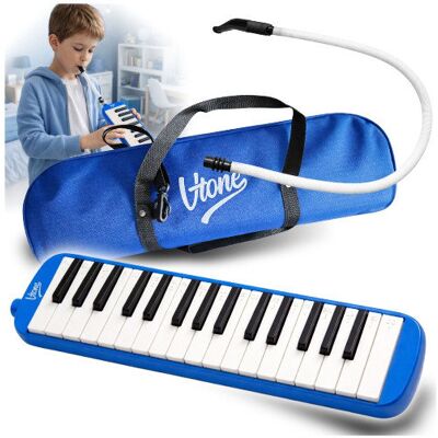 V-Tone Harmonijka klawiszowa niebieska 32-klawiszowa 40,5 cm torba transportowa V-Tone Harmonijka klawiszowa niebieska 32-klawiszowa 40,5 cm torba transportowa