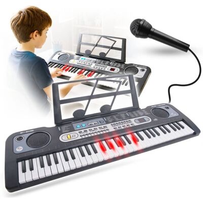 MQ KEYBOARD elektroniczny 61 klawiszy instrument dla dzieci podświetlana klawiatura MQ KEYBOARD elektroniczny 61 klawiszy instrument dla dzieci podświetlana klawiatura