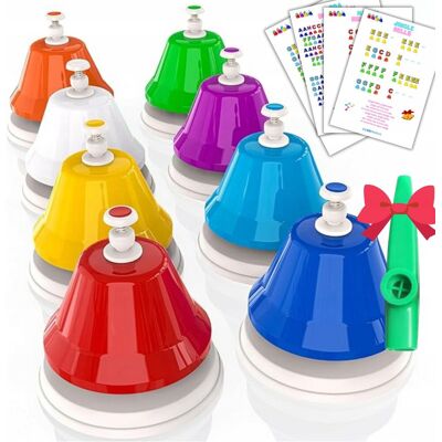 Kazoo Polska KLIK-DZWONKI naciskane, NUTY, kazoo, Hand Bells cymbałki naciskane KOLOROWE Kazoo Polska KLIK-DZWONKI naciskane, NUTY, kazoo, Hand Bells cymbałki naciskane KOLOROWE