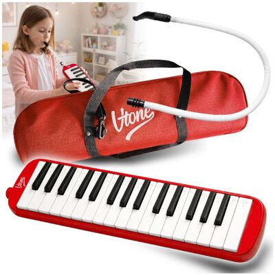 V-Tone Melodyjka harmonijka klawiszowa czerwona 32-klawiszowa 40,5 cm torba transportowa V-Tone Melodyjka harmonijka klawiszowa czerwona 32-klawiszowa 40,5 cm torba transportowa