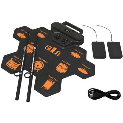 brak danych NN SOLO zwijana perkusja elektroniczna USB-C MP3 pedały pałeczki zestaw brak danych NN SOLO zwijana perkusja elektroniczna USB-C MP3 pedały pałeczki zestaw
