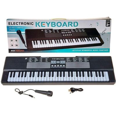 Inny producent Organki 61 klawiszy z mikrofonem i kablem USB Inny producent Organki 61 klawiszy z mikrofonem i kablem USB