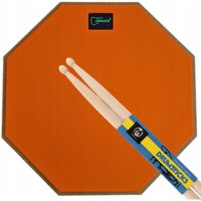 Kazoo Polska Pad perkusyjny do ćwiczeń ćwiczeniowy oranż 30 cm pałeczki pałki perkusyjne Kazoo Polska Pad perkusyjny do ćwiczeń ćwiczeniowy oranż 30 cm pałeczki pałki perkusyjne