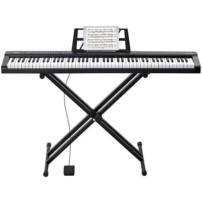 Vevor Pianino Cyfrowe 88 Klawiszy Półważone Bluetooth Zestaw Dla Początkujących Vevor Pianino Cyfrowe 88 Klawiszy Półważone Bluetooth Zestaw Dla Początkujących