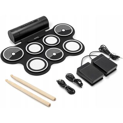 Inny producent Przenośna Perkusja Elektryczna Zwijana Drum Pad + Pałeczki Inny producent Przenośna Perkusja Elektryczna Zwijana Drum Pad + Pałeczki