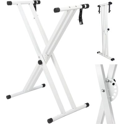 FONOTE STATYW STOJAK POD KEYBOARD KLAWISZOWY DO ORGANY PODWÓJNY 31-96CM BIAŁY FONOTE STATYW STOJAK POD KEYBOARD KLAWISZOWY DO ORGANY PODWÓJNY 31-96CM BIAŁY