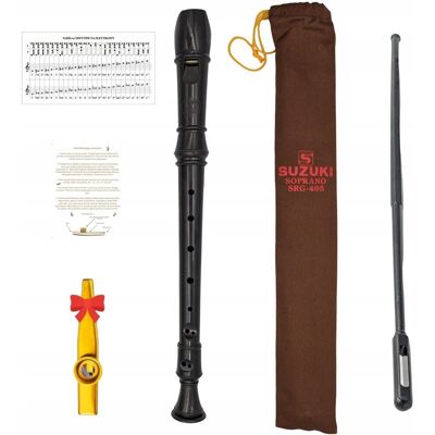 Kazoo Polska Suzuki SRG-405 Flet Prosty Szkolny ETUI tabela + Kazoo Polska Suzuki SRG-405 Flet Prosty Szkolny ETUI tabela +