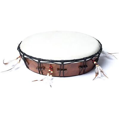 Phoenix Tamburyn bęben z koziej skóry w stylu indyjskim XL 38cm Phoenix Tamburyn bęben z koziej skóry w stylu indyjskim XL 38cm